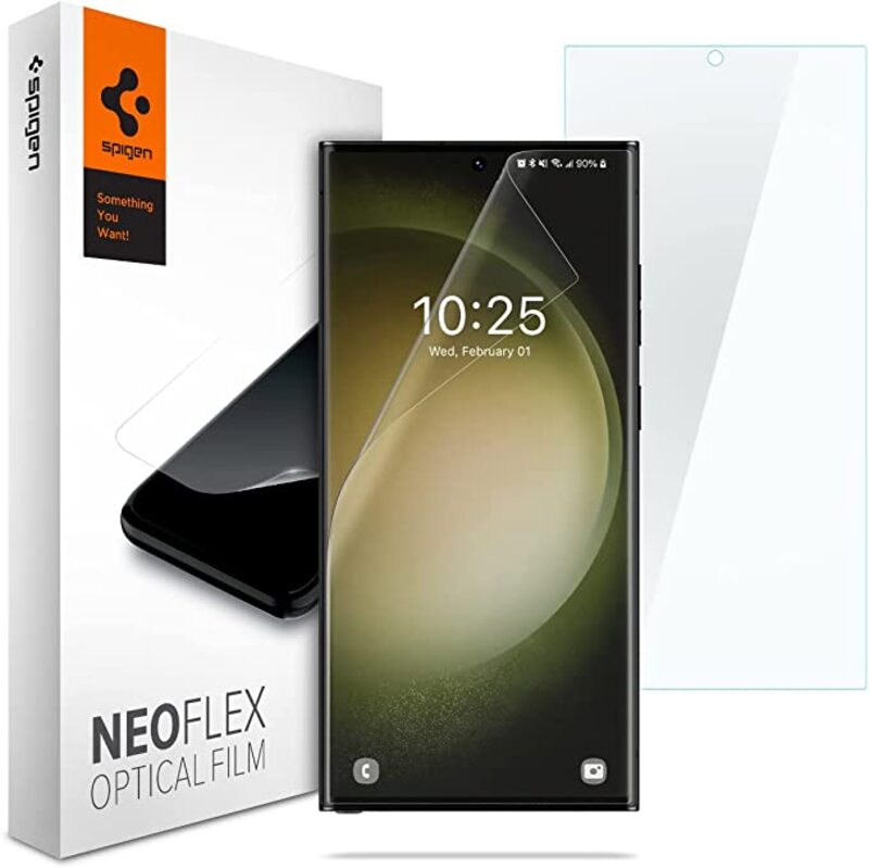 Spigen Neo Flex Optical for Samsung Galaxy S23 Ultra Screen Protector Case Friendly Flexible Film - 2 Pack