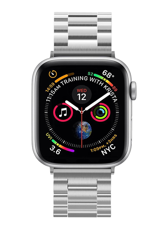 Spigen Modern Fit Watch Band for Apple Watch 44mm Series 4 and Apple Watch 42mm Series 3/2/1, Silver