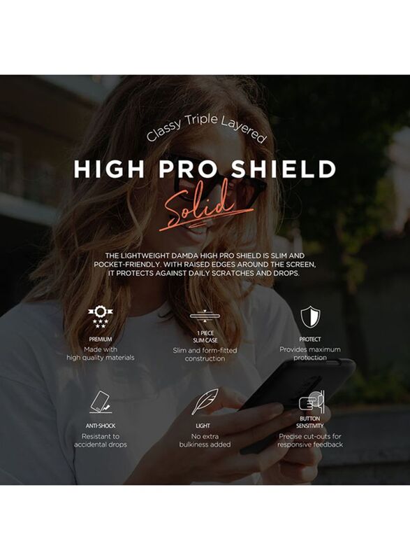 VRS Design OnePlus 7 PRO Damda High Pro Shield Mobile Phone Case Cover, Matt Black