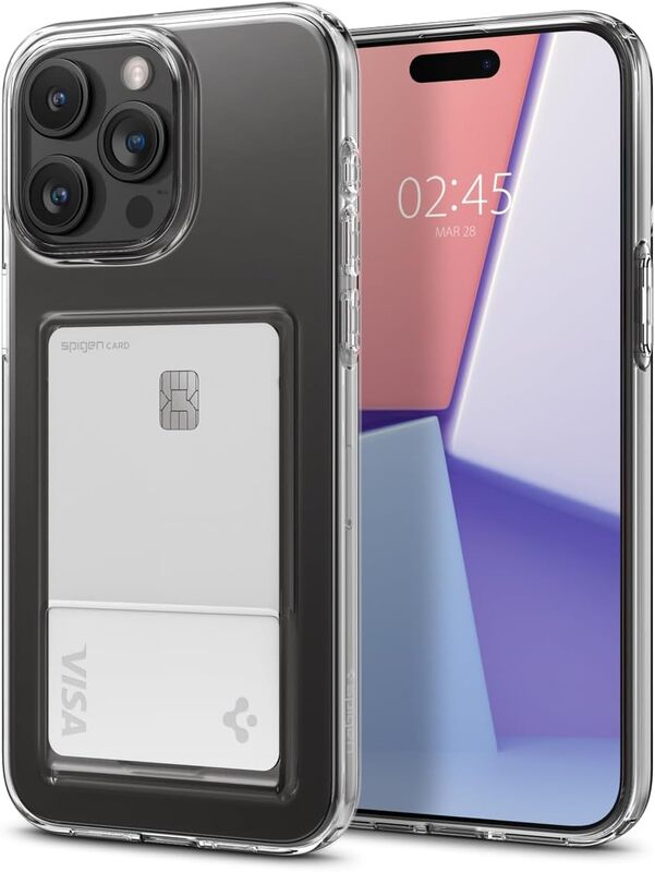 Spigen iPhone 15 Pro case cover Crystal Slot - Crystal Clear
