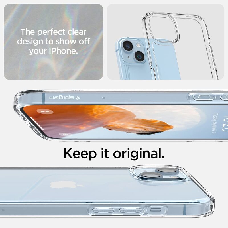 Spigen Ultra Hybrid for iPhone 14 Case Cover - Crystal Clear