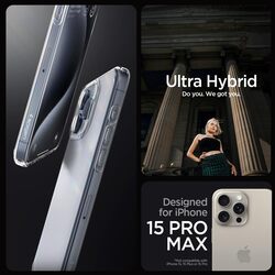 Spigen iPhone 15 Pro Max case cover Ultra Hybrid - Frost Clear