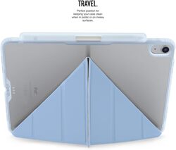 Pipetto Origami No3 Pencil Case for Apple iPad AIR 13 inch case (2024) M2 Smart Cover with 5 in 1 stand - Light Blue