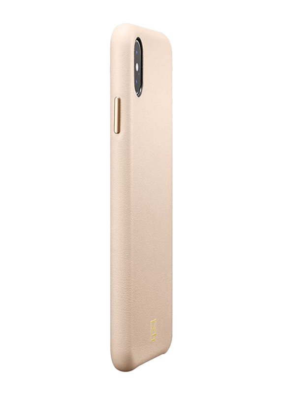 Spigen Apple iPhone XS/X La Manon Calin Mobile Phone Case Cover, Premium PU Leather, Pale Pink