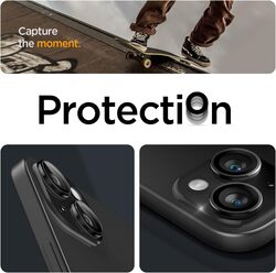 Spigen Glastr Ez Fit Optik PRO Camera Lens Screen Protector (2 Pack) for iPhone 15 Plus and iPhone 15 / iPhone 14 Plus/iPhone 14 - Black