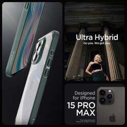 Spigen iPhone 15 Pro Max case cover Ultra Hybrid - Abyss Green