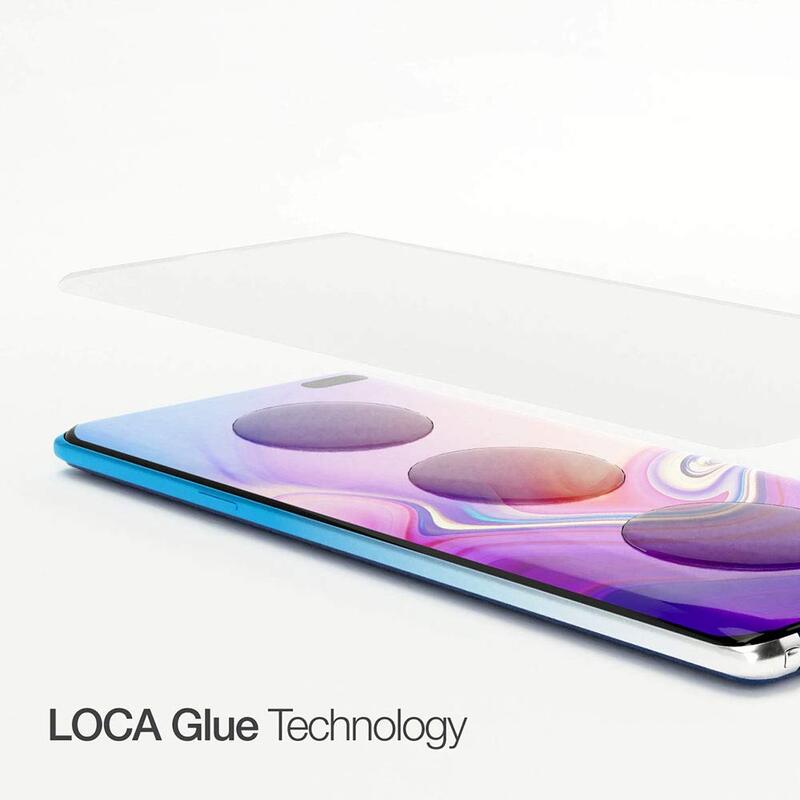 Amazing Thing Samsung Galaxy S10 Plus Supreme Glass 3D Loca Technology Curved Tempered Glass Screen Protector, with UV Light Protection, Clear