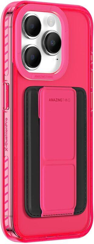 

Apple Amazing Thing Titan Neon Mag Wallet Set for iPhone 15 Pro MAX 3 Card Slot Holder/Stand/Case Cover with Magsafe - Pink Edition