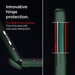 VRS Design Terra Guard (Hinge Protection) Samsung Galaxy Z Fold 3 5G Case Cover - Dark Green