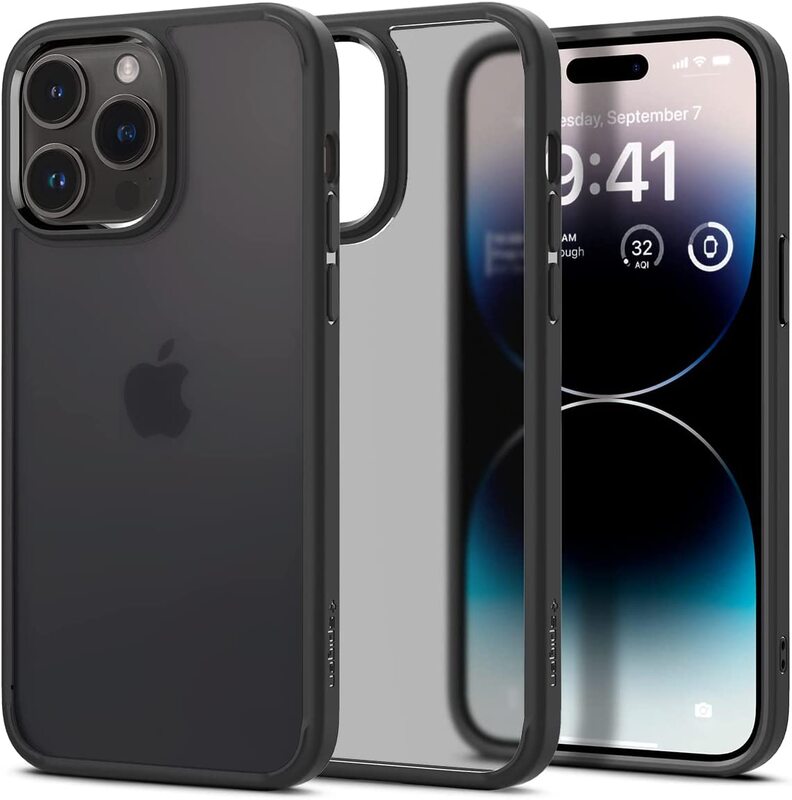 Spigen Ultra Hybrid for iPhone 14 Pro Case Cover - Frost Black