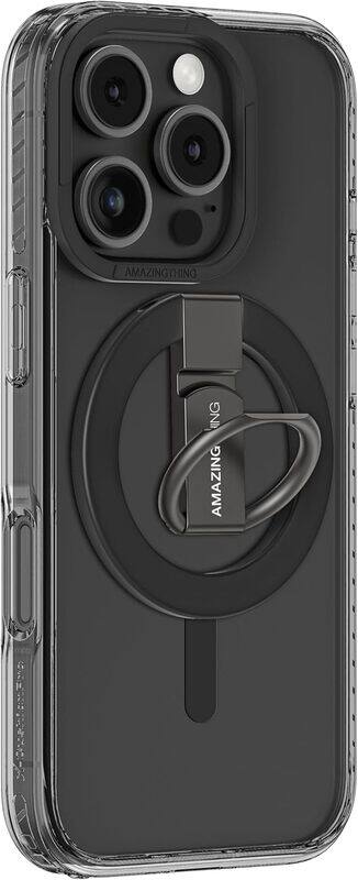 Amazing Thing iPhone 16 Pro MAX Titan Pro MAG Grip Ring Set (MagSafe) case cover - Black