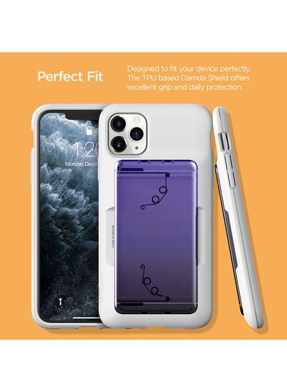 Vrs Design Apple iPhone 11 Pro Max Damda Glide Shield Mobile Phone Case Cover, with Convenient Compartment, Purple Black