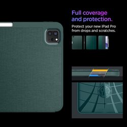 Spigen Urban Fit designed for iPad Pro 11 inch case cover M4 (2024) with Pencil Holder - Midnight Green