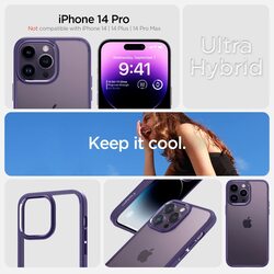 Spigen Ultra Hybrid for iPhone 14 Pro Case Cover - Deep Purple