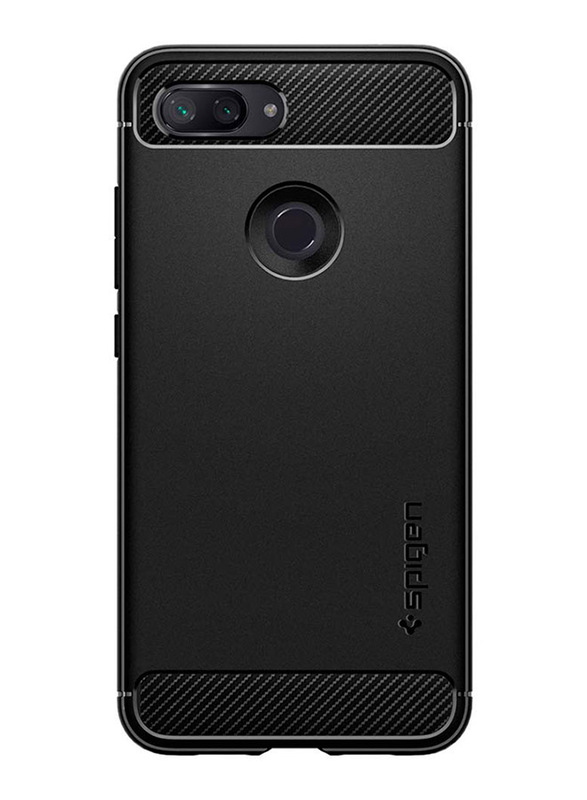 Spigen Xiaomi Mi 8 Lite Rugged Armor Mobile Phone Case Cover, Black