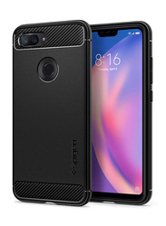 Spigen Xiaomi Mi 8 Lite Rugged Armor Mobile Phone Case Cover, Black