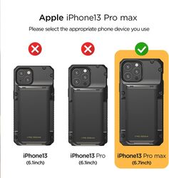 VRS Design Damda Glide PRO iPhone 13 Pro MAX case cover wallet (Semi Automatic) slider Credit card holder Slot (3-4 cards) - Black