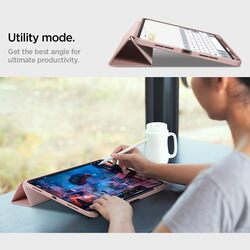 Spigen Urban Fit designed for iPad Pro 11 inch case cover M4 (2024) with Pencil Holder - Rose Gold