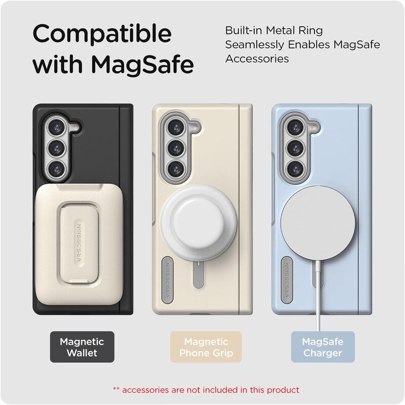 VRS Design Terra Guard Halo (MagSafe compatible) for Samsung Galaxy Z Fold 6 case cover - Lemonade