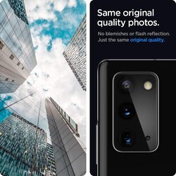 Spigen Samsung Galaxy Note 20 Tempered Glass Camera Lens Screen Protector Optik (2 Pack), Black