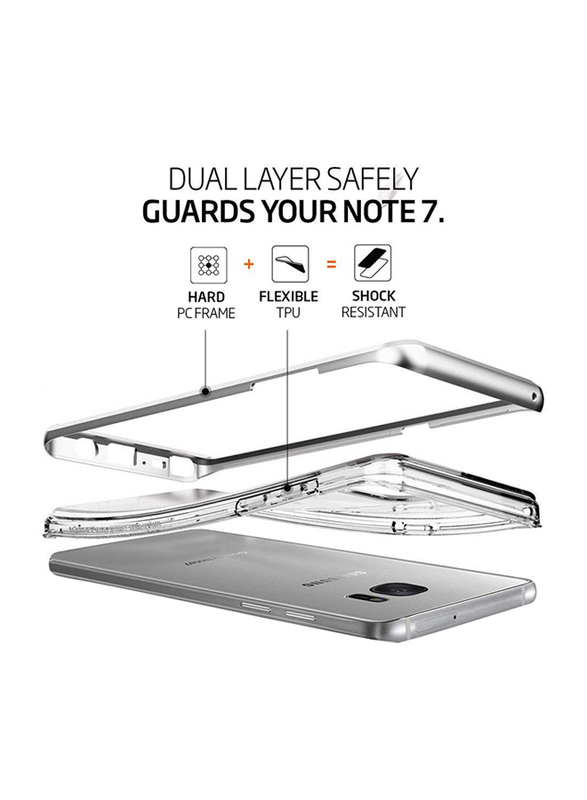 Spigen Samsung Galaxy Note 7/Note FE Neo Hybrid Crystal Mobile Phone Case Cover, Satin Silver