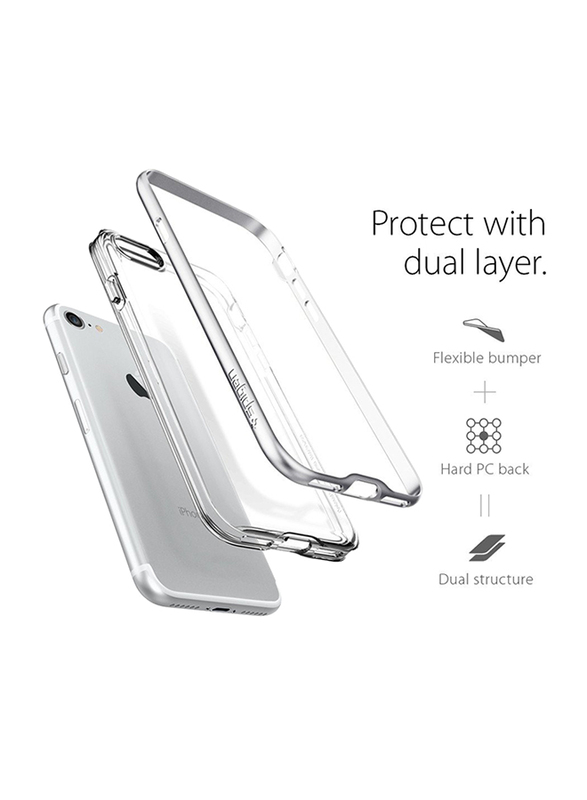 Spigen Apple iPhone 7 Neo Hybrid Crystal Mobile Phone Case Cover, Satin Silver