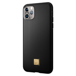 Spigen Apple iPhone 11 Pro PU Case Cover La Manon Classy, Black