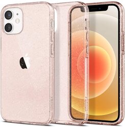 Spigen Apple iPhone 12 Mini TPU Case Cover Liquid Crystal Glitter, Rose Quartz