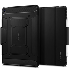 Spigen Apple iPad Air 4 10.9 inch (2020) Combination case cover with Pencil Holder Rugged Armor Pro, Black
