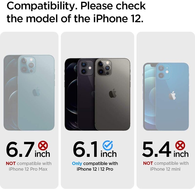 Spigen Apple iPhone 12 / iPhone 12 PRO (6.1 inch) Case Cover Ultra Hybrid, Navy Blue