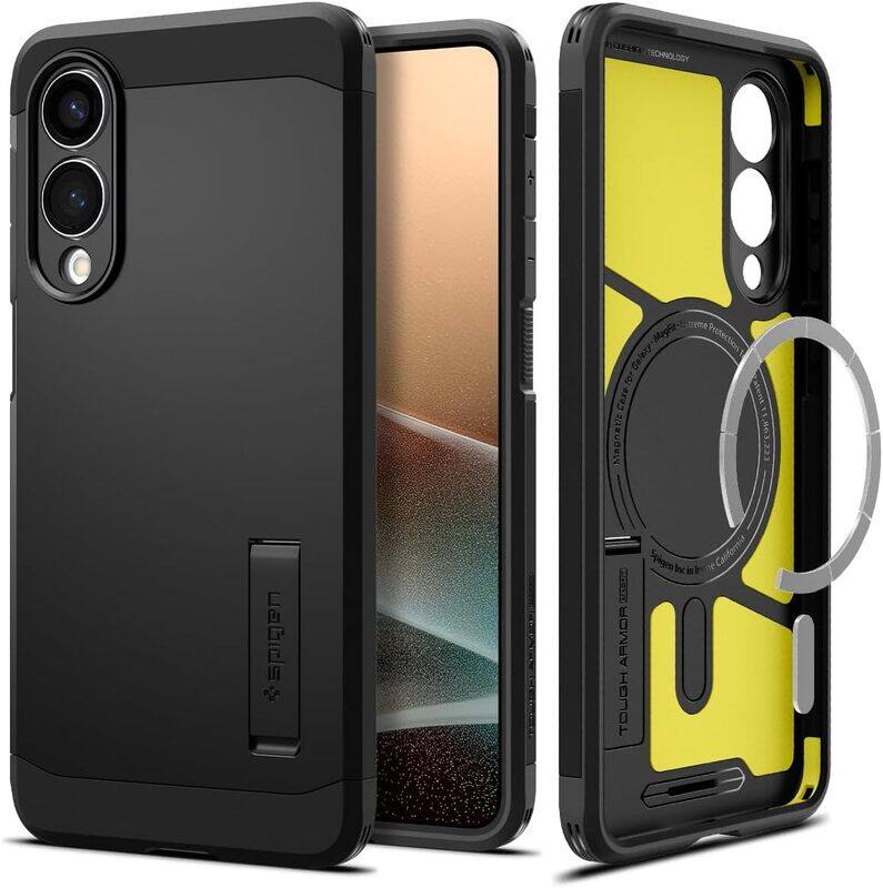 

Spigen Tough Armor MagFit AI for Samsung Galaxy S25 EDGE case cover MagSafe Compatible - Black