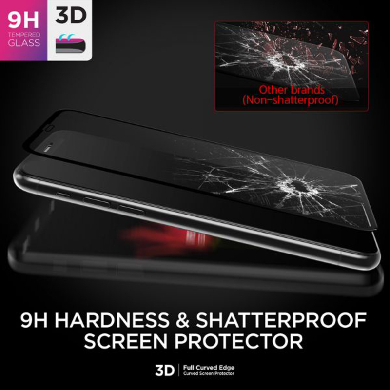 Vrs Design Apple iPhone XS Max First Glass Premium 3D Full Cover Curved Edge Tempered Glass Screen Protector, Clear