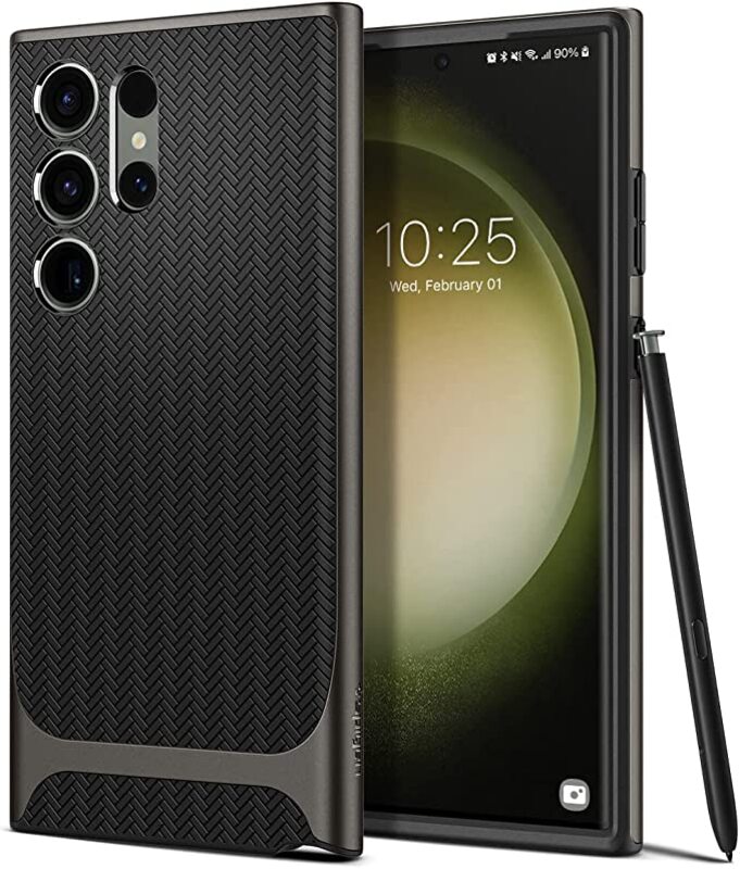 Spigen Neo Hybrid for Samsung Galaxy S23 Ultra Case Cover - Gunmetal