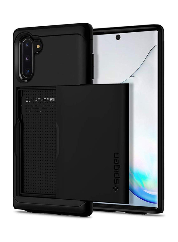 Spigen Samsung Galaxy Note 10 Slim Armor Mobile Phone Case Cover, with CS card slot wallet, Black