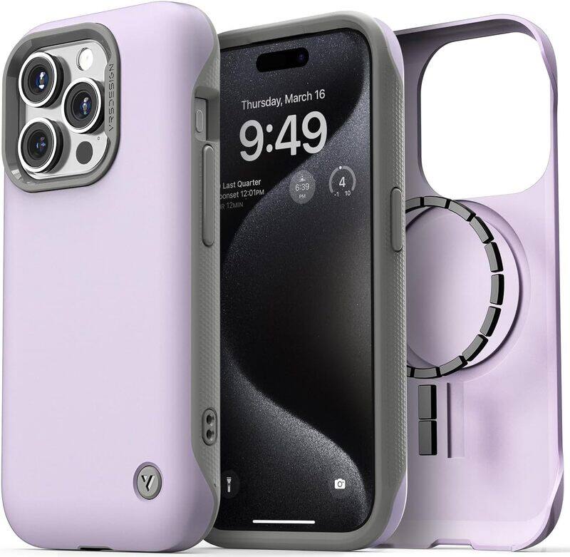 

VRS Design Terra Guard Modern for iPhone 15 Pro MAX Case Cover (MagSafe compatible) - Purple