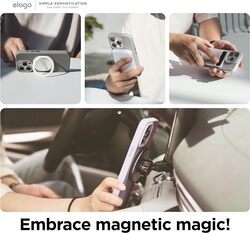 Elago Magnetic Liquid Silicone for iPhone 15 Pro MAX Case Cover Compatible with MagSafe Shockproof - Stone