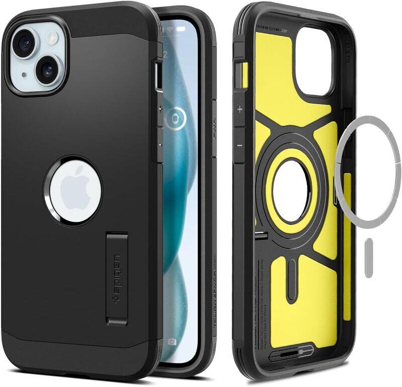 

Spigen iPhone 15 Plus case cover Tough Armor MagFit compatible with MagSafe - Black