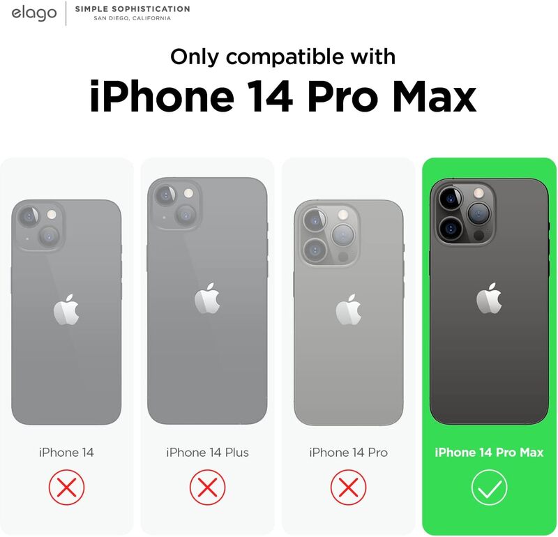 Elago Armor for iPhone 14 Pro Max Military Grade Case Cover with Carbon Fiber Patern - Jean Indigo