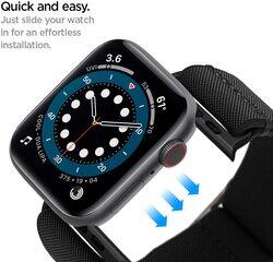 Spigen Apple Watch 40mm Series 6/SE/5/4 and 38mm Series 3/2/1 Fabric Band Lite Fit Strap, Black