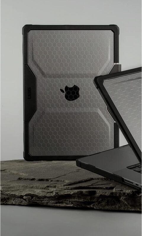 Urban Armor Gear UAG Plyo for MacBook Pro 16 inch Case (2023-2021) M3 Pro / M3 Max A2991 /M2 Pro/M2 Max A2780/M1 Pro/Max A2485 Rugged Military Grade Hard Shell Laptop Cover Translucent Clear - Ice