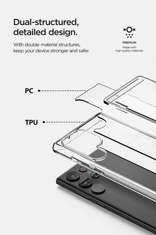 VRS Design Crystal Pickup for Samsung Galaxy S23 Ultra Case Cover Wallet with 2 Card Storage Slot- Clear