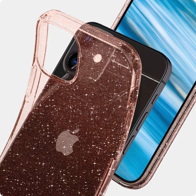 Spigen Apple iPhone 12 Mini TPU Case Cover Liquid Crystal Glitter, Rose Quartz