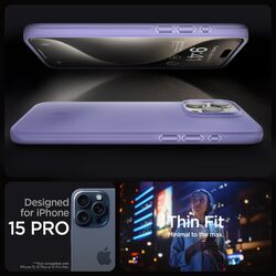 Spigen iPhone 15 Pro case cover Thin Fit - Iris Purple