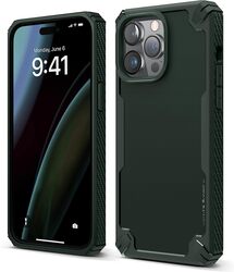 Elago Armor for iPhone 14 Pro Max Military Grade Case Cover with Carbon Fiber Patern - Dark Green