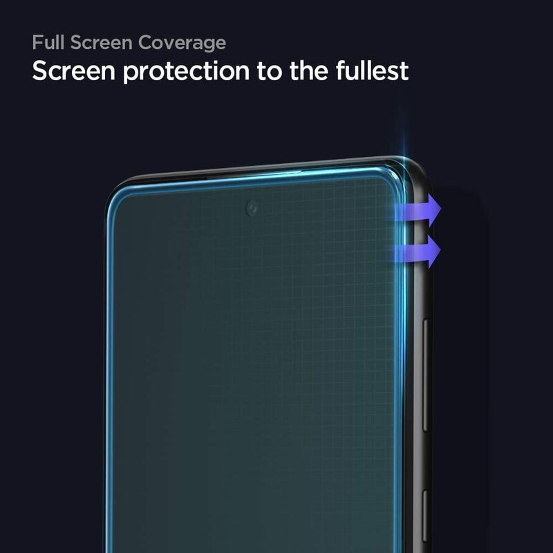 Spigen Samsung Galaxy A72 Tempered Glass Screen Protector Premium GLAStR Align Master, Full Cover