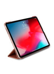 Spigen Apple iPad Pro 11 inch Smart Fold Tablet Flip Cover, Version 2 Pencil Compatible with Auto Sleep and Wake, Rose Gold