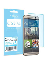 Spigen HTC One M9 Crystal Screen Protector, 3-Pieces, Clear
