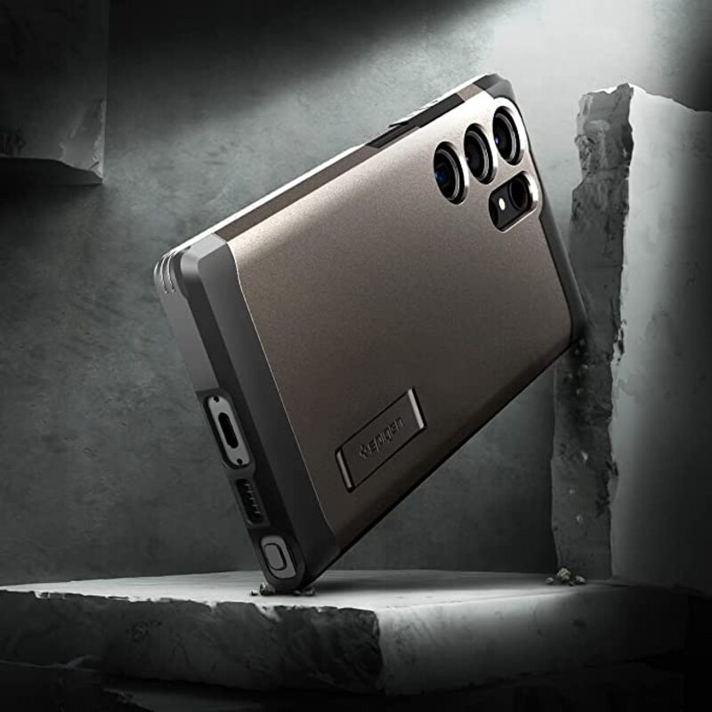 Spigen Tough Armor for Samsung Galaxy S23 Ultra Case Cover with Extreme Impact Foam - Gunmetal