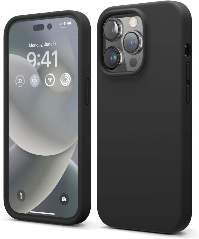 Elago Silicone for iPhone 14 Pro Case Cover - Black