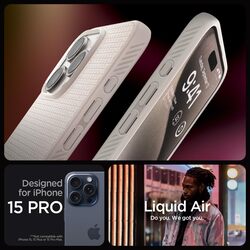 Spigen Liquid Air for iPhone 15 Pro case cover - Natural Titanium